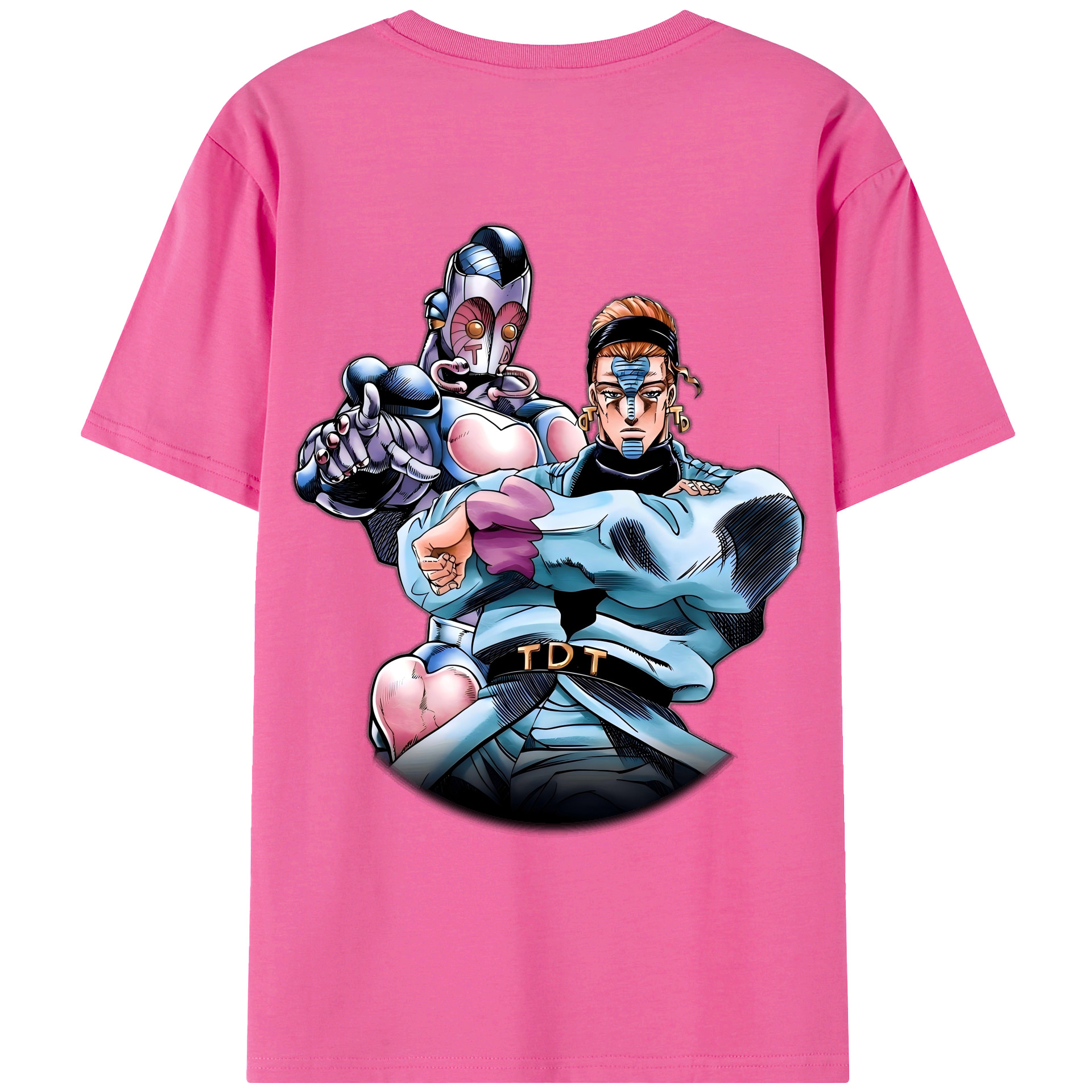 （画像用） ジョジョの奇妙な冒険 ひがしかた じょうすけ JoJo's Bizarre Adventure Higashikata Josuke レディース半袖Tシャツ(バックプリント)